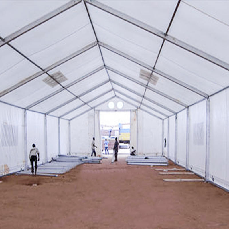 IFRC/ICRC/WFP/IOM štandardné ohňovzdorné stanové mobilné skladovacie jednotky (MSU) odolné voči UV žiareniu 10x24m