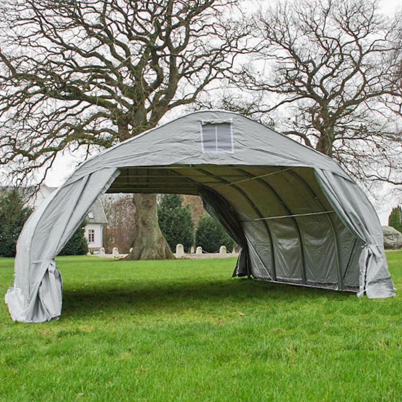 Extra veľký dvojitý prenosný garážový prístrešok z PVC s rozmermi 5,6 x 6,1 m (18