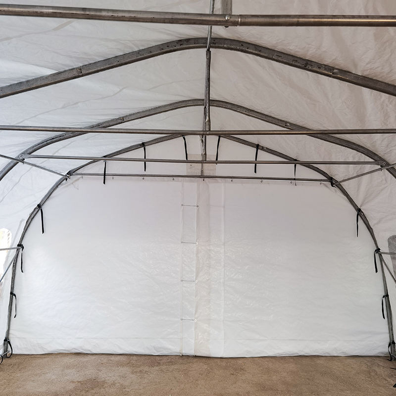 Extra veľký dvojitý prenosný garážový prístrešok z PVC s rozmermi 5,6 x 6,1 m (18