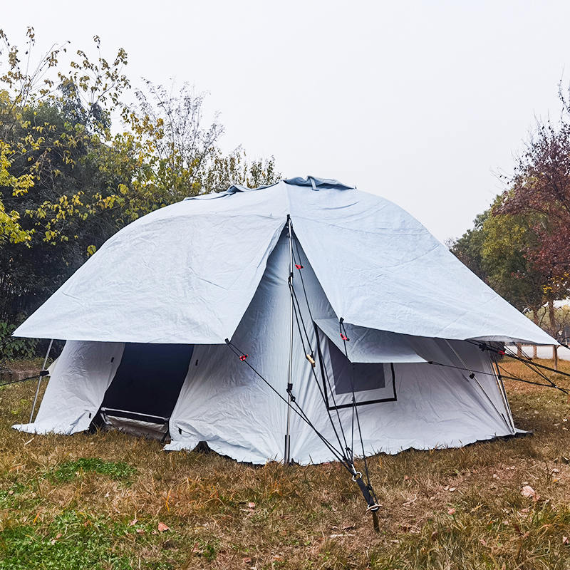 Geodetický kupolový stan Samostatne stojaci geodetický rodinný stan pre 5 osôb