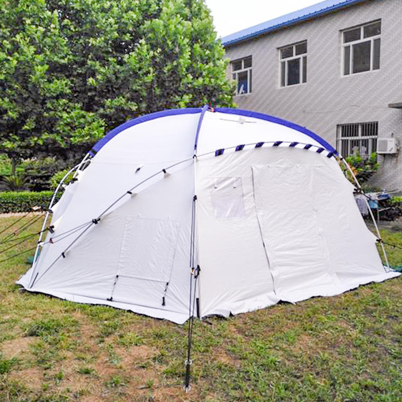 Geodetický kupolový stan Samostatne stojaci geodetický rodinný stan pre 5 osôb