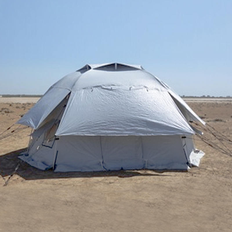 Geodetický kupolový stan Samostatne stojaci geodetický rodinný stan pre 5 osôb