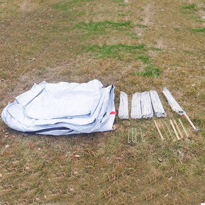 Geodetický kupolový stan Samostatne stojaci geodetický rodinný stan pre 5 osôb