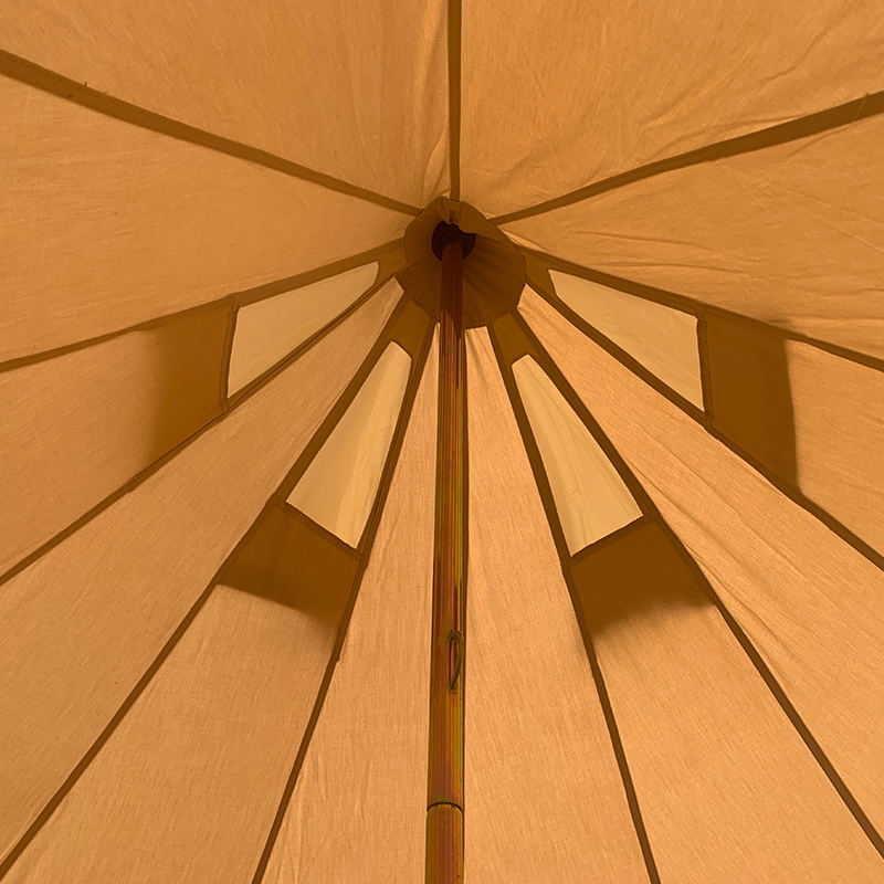 4m plátenný Bell stan pre 4 osoby pre rodinné kempovanie