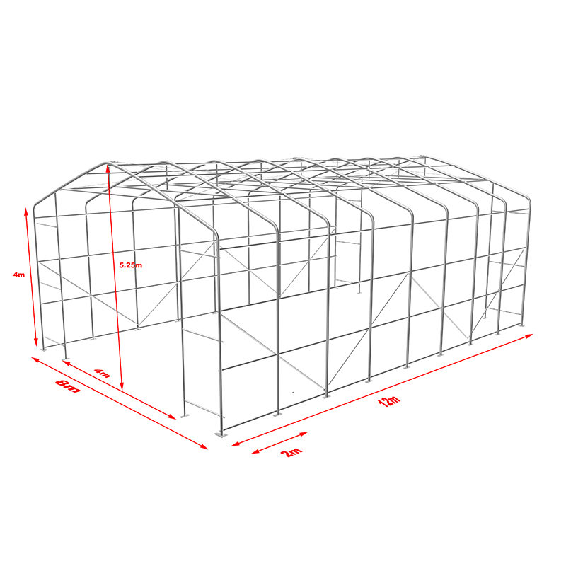 8X12 4m bočná výška odolná proti UV žiareniu Skladový tienivý stan proti slnku