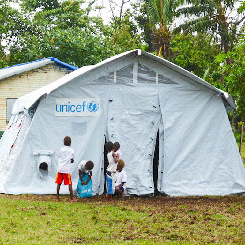 Univerzálny stan UNICEF Standard 42 m² s integrovaným/odnímateľným tienidlom