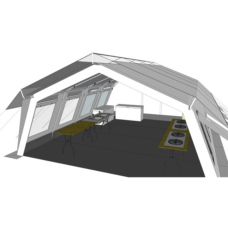 Univerzálny stan UNICEF Standard 42 m² s integrovaným/odnímateľným tienidlom