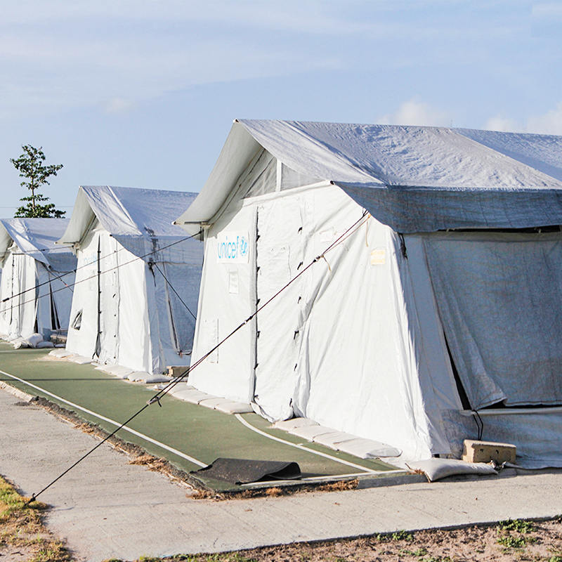 UNICEF štandardný 72 m² viacúčelový stan používaný na skladovanie, nemocnicu, ambulanciu, školu, kanceláriu