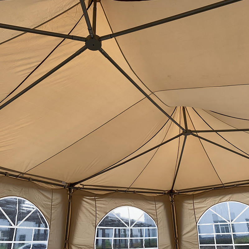 5x6,8m Tradičná osemuholníková pagoda Vodotesná PVC párty altánok s altánkom