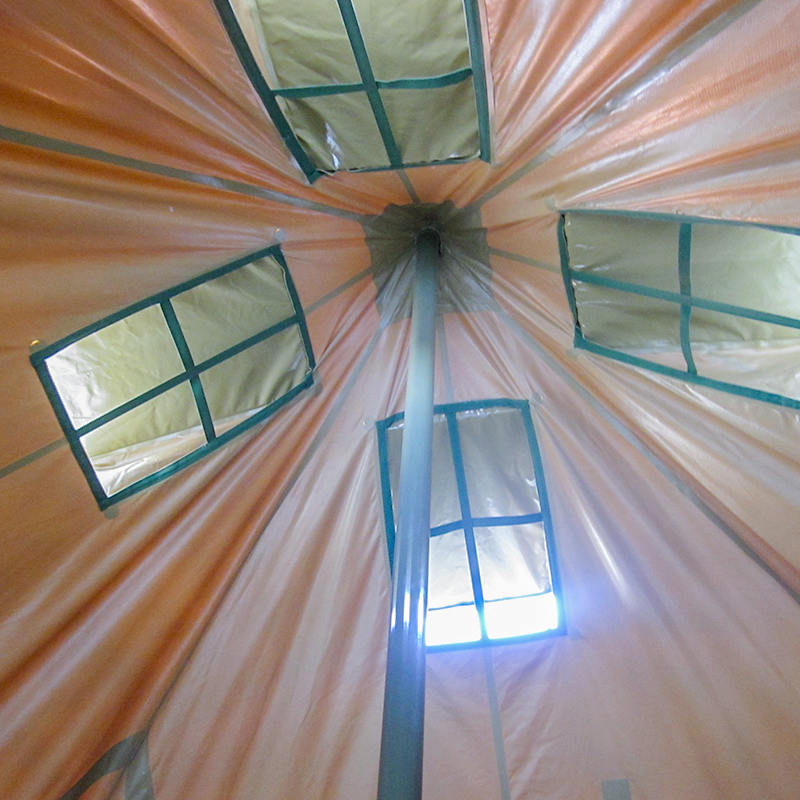 5x5m Plátenný armádny stan pre 8-12 osôb Odľahčovací stan pri katastrofách