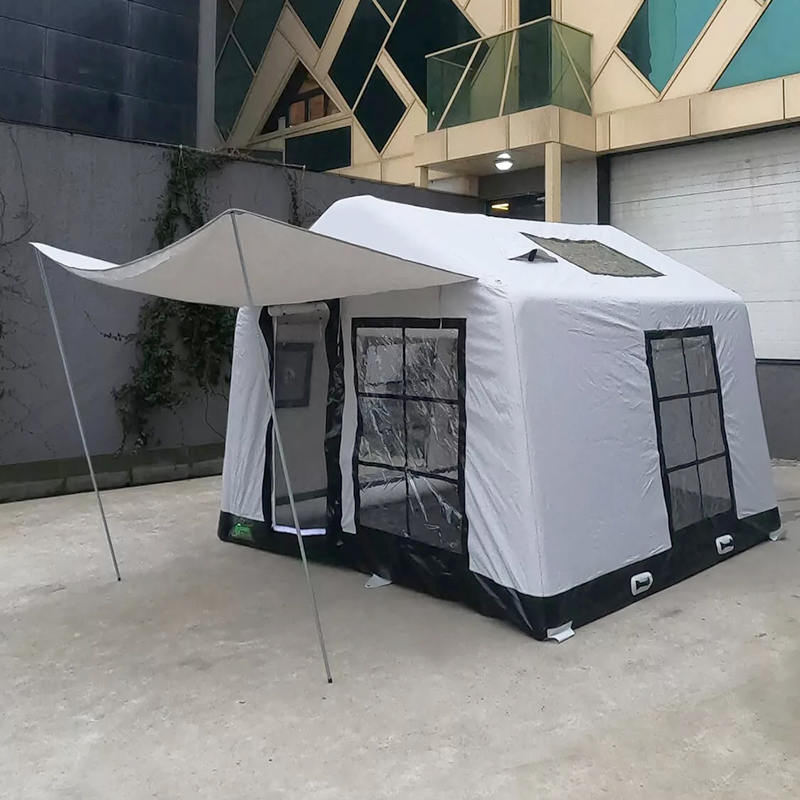 Ohňovzdorný a antibakteriálny nafukovací kempingový stan Glamour pre 8 až 10 osôb