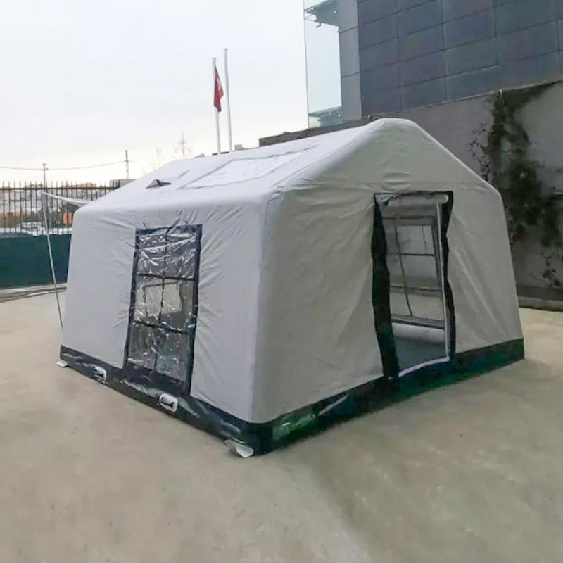 Ohňovzdorný a antibakteriálny nafukovací kempingový stan Glamour pre 8 až 10 osôb