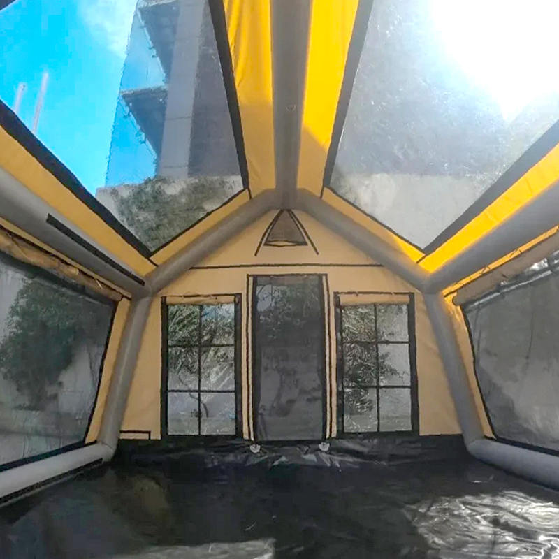 Panoramatický nafukovací kempingový stan pre 8-10 osôb