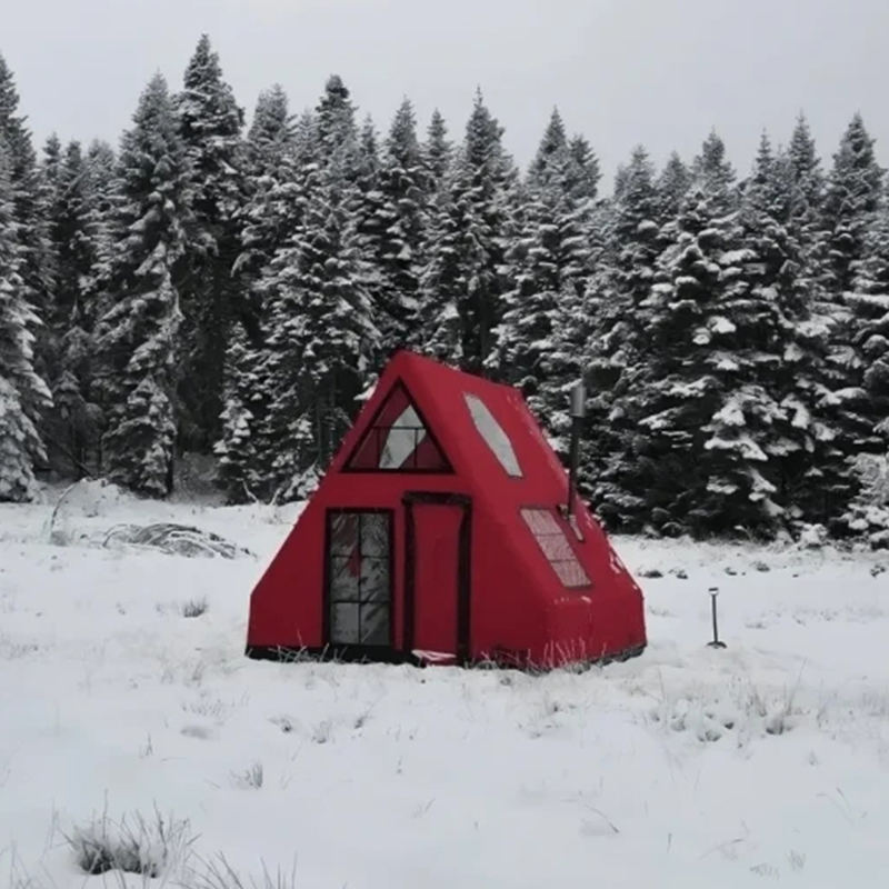 Štvorsezónny vodotesný nafukovací vzduchový stan pre 8-10 osôb na kempovanie