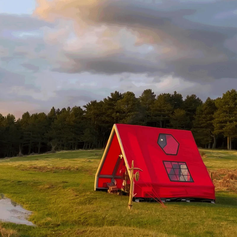 Štvorsezónny vodotesný nafukovací vzduchový stan pre 8-10 osôb na kempovanie