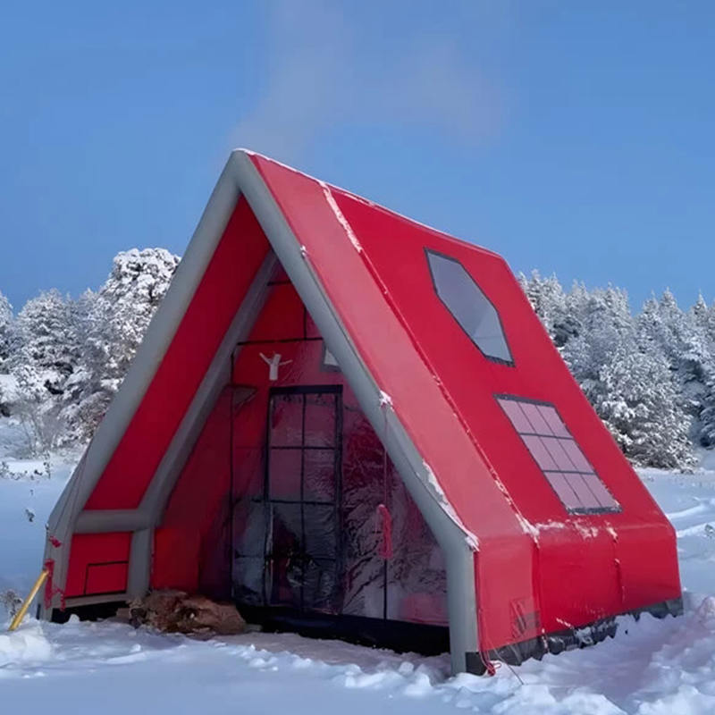 Štvorsezónny vodotesný nafukovací vzduchový stan pre 8-10 osôb na kempovanie