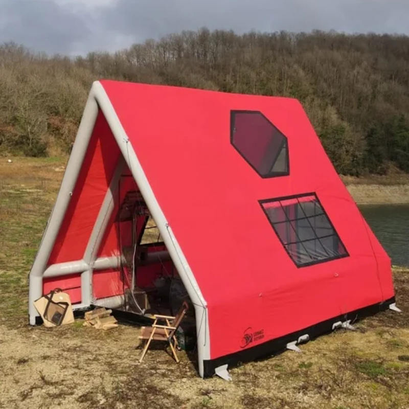 Štvorsezónny vodotesný nafukovací vzduchový stan pre 8-10 osôb na kempovanie