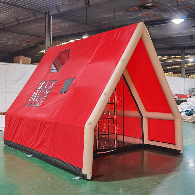 Štvorsezónny vodotesný nafukovací vzduchový stan pre 8-10 osôb na kempovanie