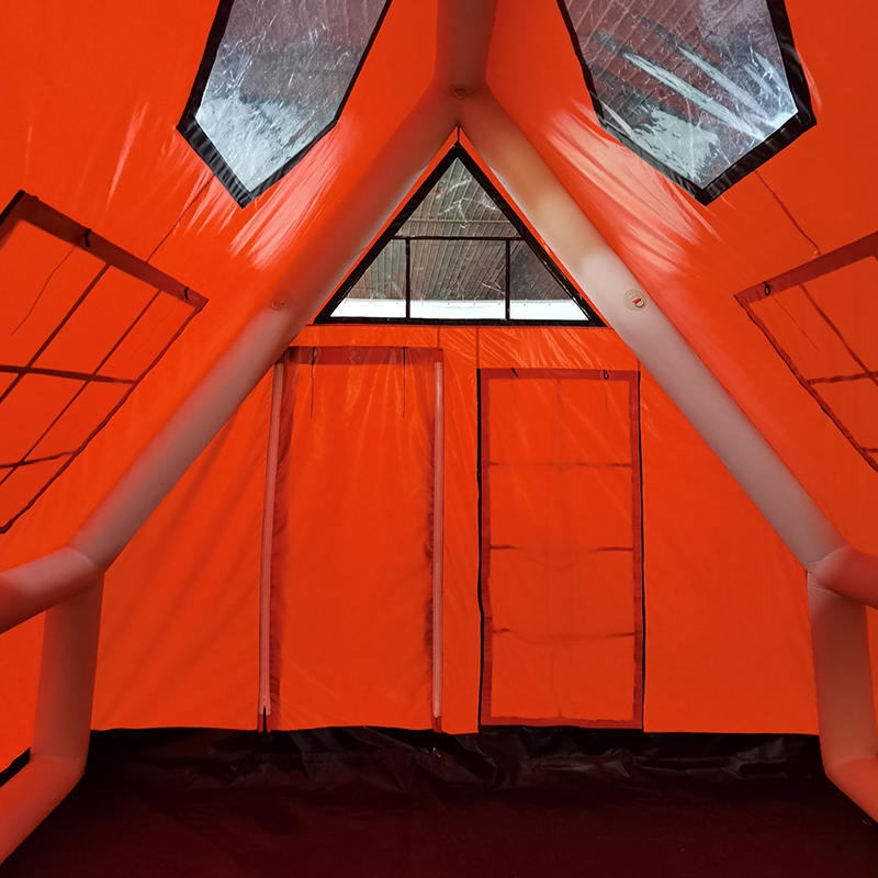 Štvorsezónny vodotesný nafukovací vzduchový stan pre 8-10 osôb na kempovanie
