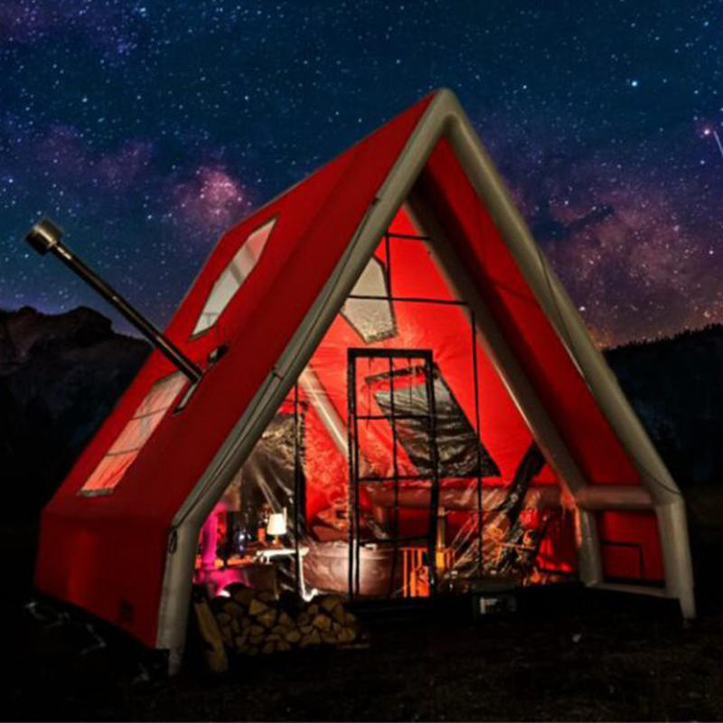 Štvorsezónny vodotesný nafukovací vzduchový stan pre 8-10 osôb na kempovanie